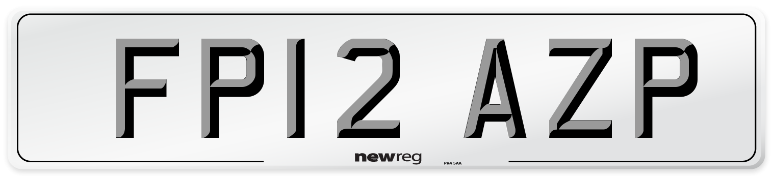 FP12 AZP Number Plate from New Reg